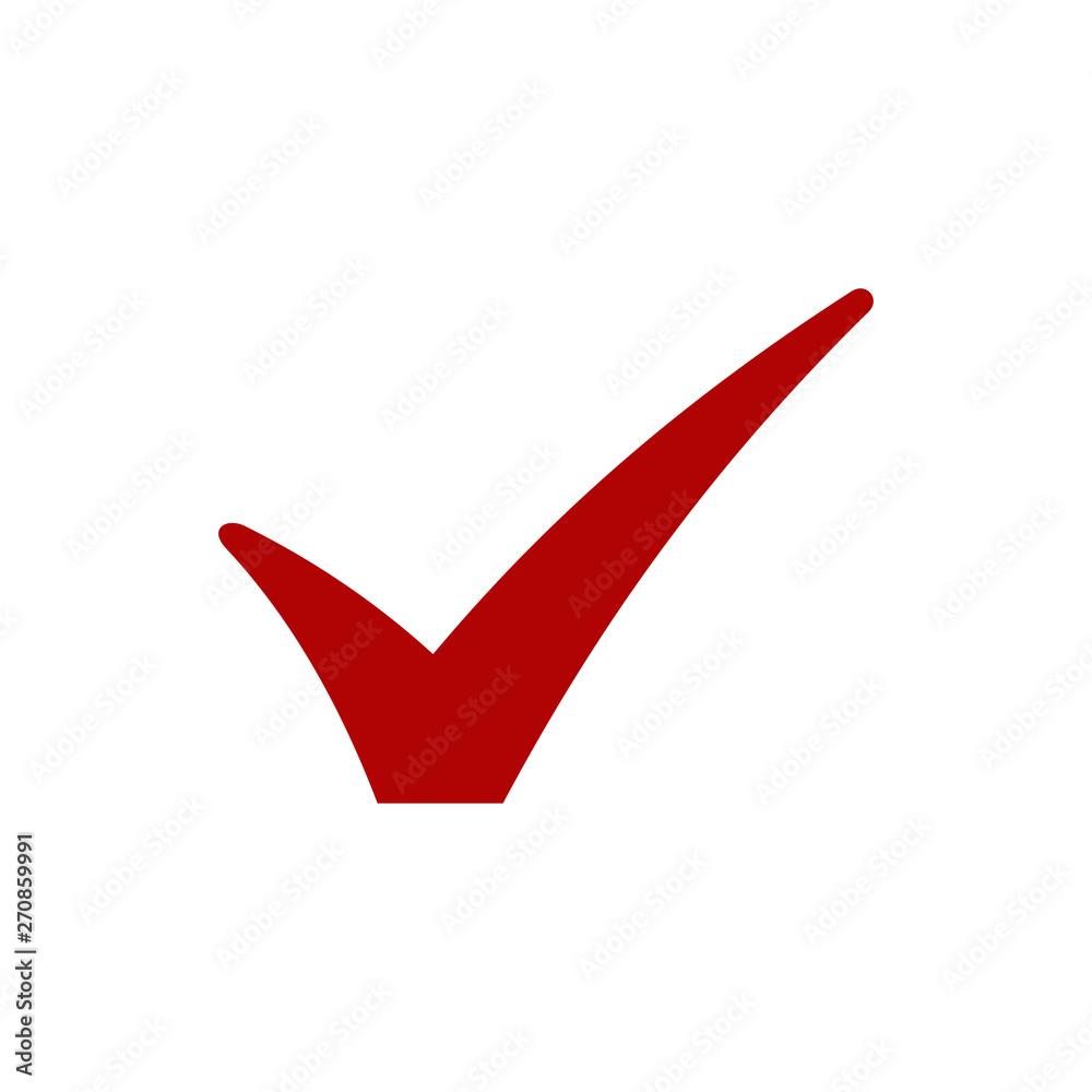 Aufkleber red check mark icon. flat icon checklist mark symbol vector illustration.
