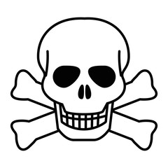 Isolated skull head design vector illustration