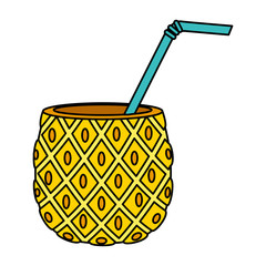 summer fresh fruit pineapple cocktail