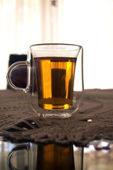 Thé verre transparent