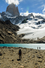 Walking in the mountain