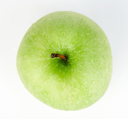 Green apple above top view