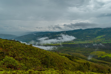 landscape of the mountains of colombia