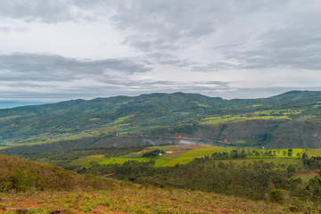 landscape of the mountains of colombia