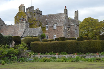Fototapeta na wymiar 16th Century Earlshall Castle, Leuchars, Fife, Scotland, May 2019