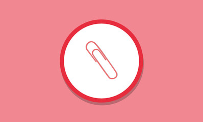 vector paperclip icon on purple background