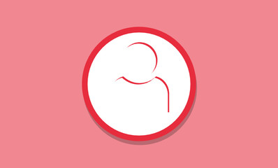 vector people icon on purple background