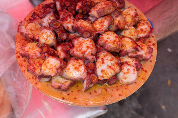Pulpo al estilo feira, Ourense. Galicia, Spain.