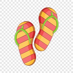 Slippers icon. Cartoon illustration of slippers vector icon for web design