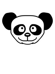panda gesicht kopf clipart bär asiatisch bambus fresser süß niedlich comic cartoon design cool klein bärchen