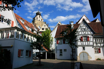 Half-timbered houses in Herrenberg
