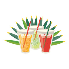 Summer cartoons drinks and cocktails