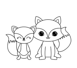 cute chipmunks animals vector illustration design