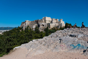 A hot day on the Acropolis of Athens, Greece, June 2019.