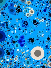 blue colorful abstract backgrounds in circles and polka dots