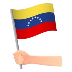 venezuela flag in hand