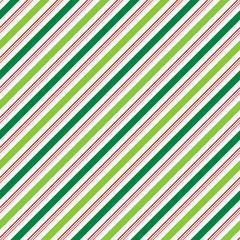 Obraz premium Candy Cane Stripes Seamless Pattern - Diagonal candy cane stripes repeating pattern design