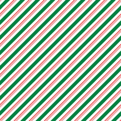 Fototapeta premium Candy Cane Stripes Seamless Pattern - Diagonal candy cane stripes repeating pattern design