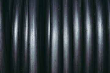 Arrière plan lignes noires, tuyaux d'arrosage en plastique noir