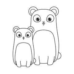 panda bears animals isolated icon