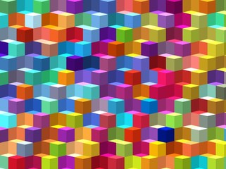 isometric minimal abstract cubes and squares colorful backgrounds textures patterns