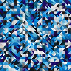 blue squares and triangles isometric abstract conceptual colorful background and patterns