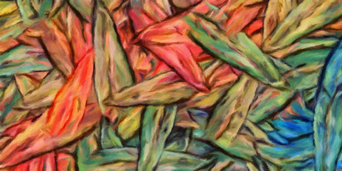 Abstract painting, Wall art, Canvas print, Oil paint, Modern drawing, Textured brushstrokes, Contemporary impressionism style, Warm fancy colors, Psychedelic design pattern, surreal fine art