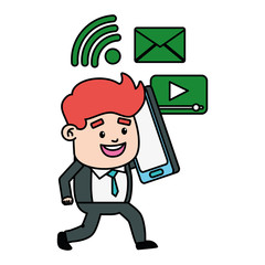 businessman online payment