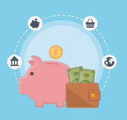 Payment online icon set design