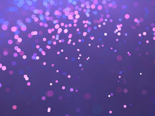 Abstract Illustration - Glowing Purple Particles, soft shapes with blurred background. Magical fantasy background image, vibrant transparent glowing spots. Colored circles, digital modern artwork.