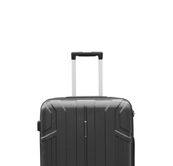 Black luggage isolated on white background, This has clipping path.