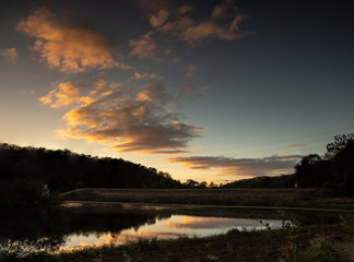 Fototapeta premium Lake Dawn Cloud reflections