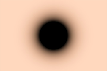 Black gradient circle on beige background. Abstract sun or moon eclipse. EPS 10.