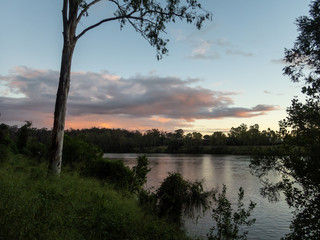 Obraz na płótnie Canvas Brisbane River Sunset