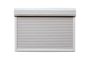 Silver aluminum window roll Isolated on white background