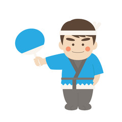 男性キャラクター法被