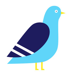 Pigeon geometric illustration isolated on background