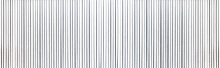 Panorama of White Corrugated metal texture surface or galvanize steel background