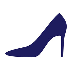 Blue shoe geometric illustration isolated on background