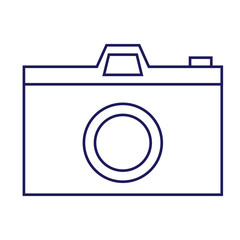 Photo camera geometric illustration isolated on background