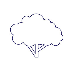 Tree geometric illustration isolated on background