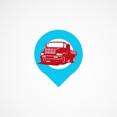 truck point logo template designs
