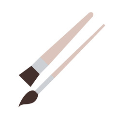 Brushes geometric illustration isolated on background