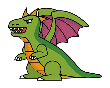 Isolated dragon cartoon design vector illustration