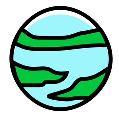 Planet geometric illustration isolated on background