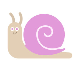 Snail geometric illustration isolated on background