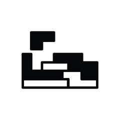 Black solid icon for solution puzzle 