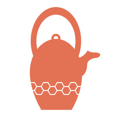 Tepot geometric illustration isolated on background