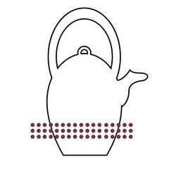 Teapot geometric illustration isolated on background