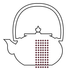 Kettle geometric illustration isolated on background